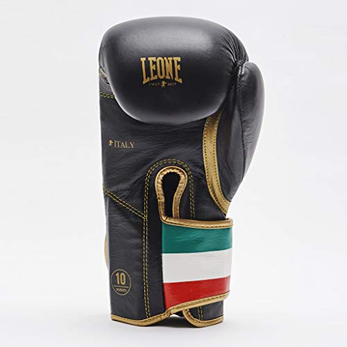 LEONE 1947, Boxing Gloves, Unisex Adult, Black, 10 OZ, GN039