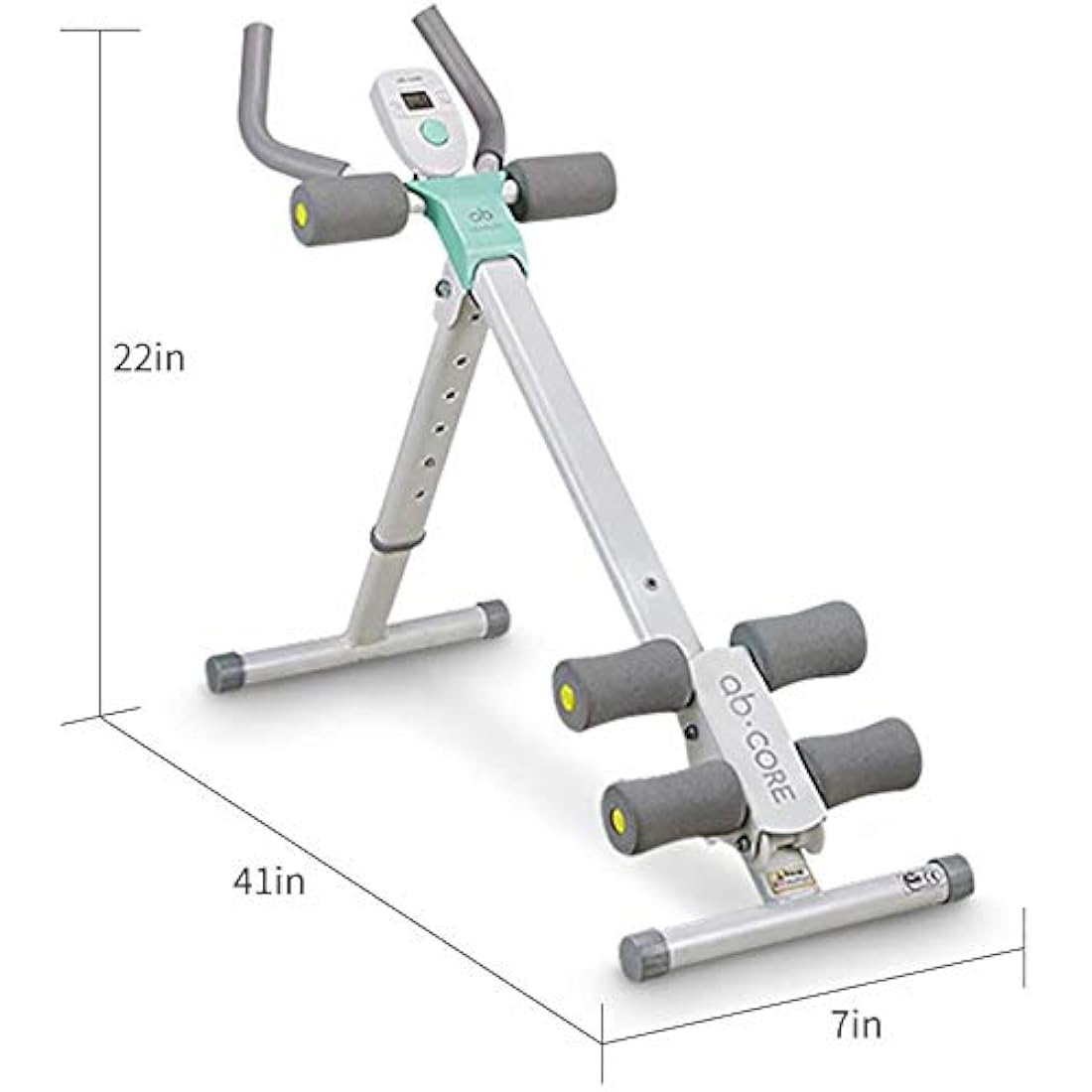 leikefitness Height Adjustable Ab Trainer Abdominal Whole Body Workout Machine Waist Cruncher Core Toner, Leg, Thighs, Buttocks Shaper with LCD Monitor AB9300