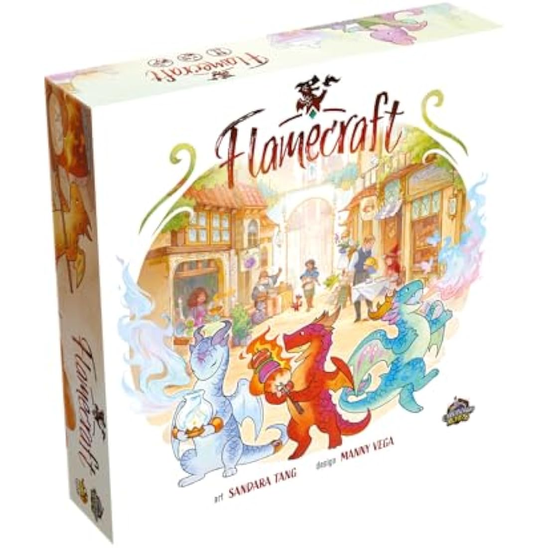LUCKY DUCK GAMES - Flamecraft | Strategy Board Game | English Version | Dragon Fantasy | Fun Family Game for Kids and Adults | Ages 10+ | 1-5 Players | 60 Minutes