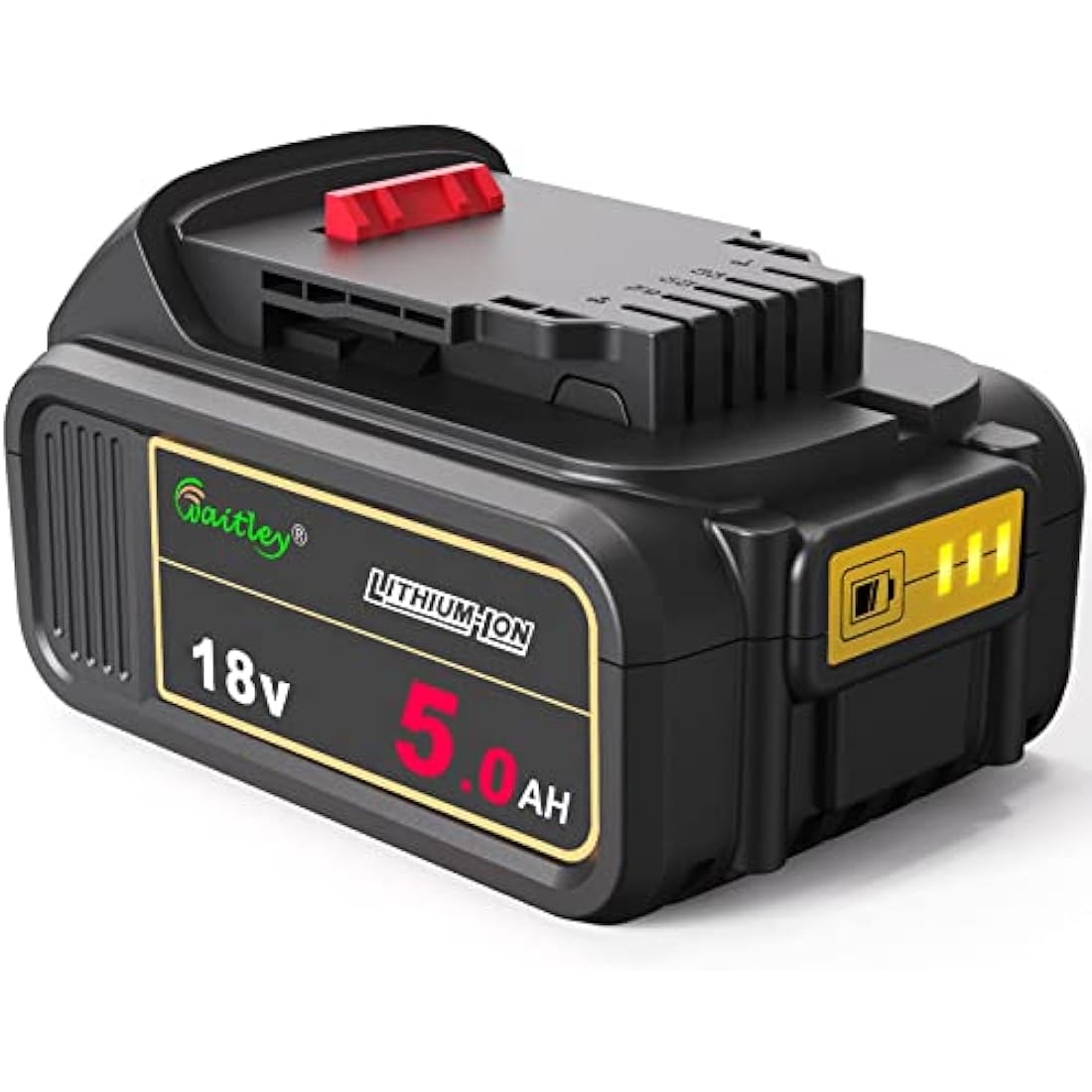 Waitley 18V 5.0A DCB184 Replacement Battery Compatible with Dewalt 18V Series Cordless Power Tools…