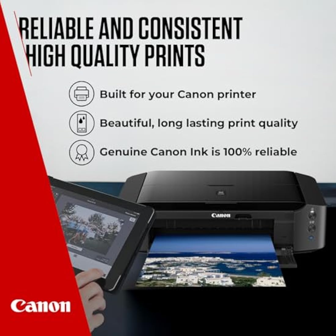 Canon Ink & Paper Multipack - PG-540/CL-541 Genuine Printer Ink Cartridges 2 Pack (1 x Black, 1 x Colour) & 4x6 Photo Paper (50 x Sheets)