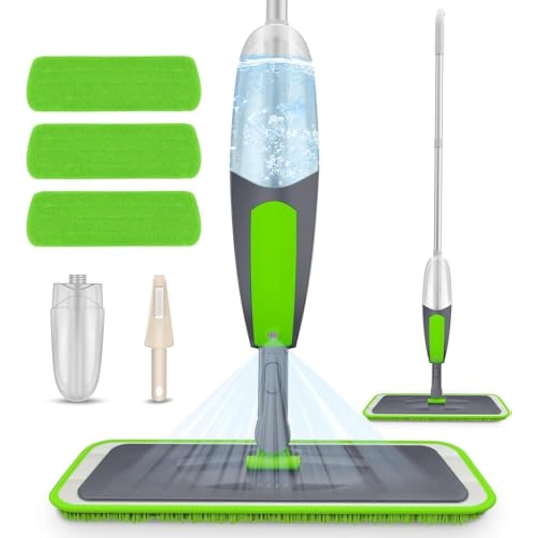 Spray Mop for Floor Cleaning, ILAVCOOL Microfiber Floor Mop with 3 Reusable Pads 550ML Refillable Bottle for Cleaning Laminate, Tile, Wood, Hardwood