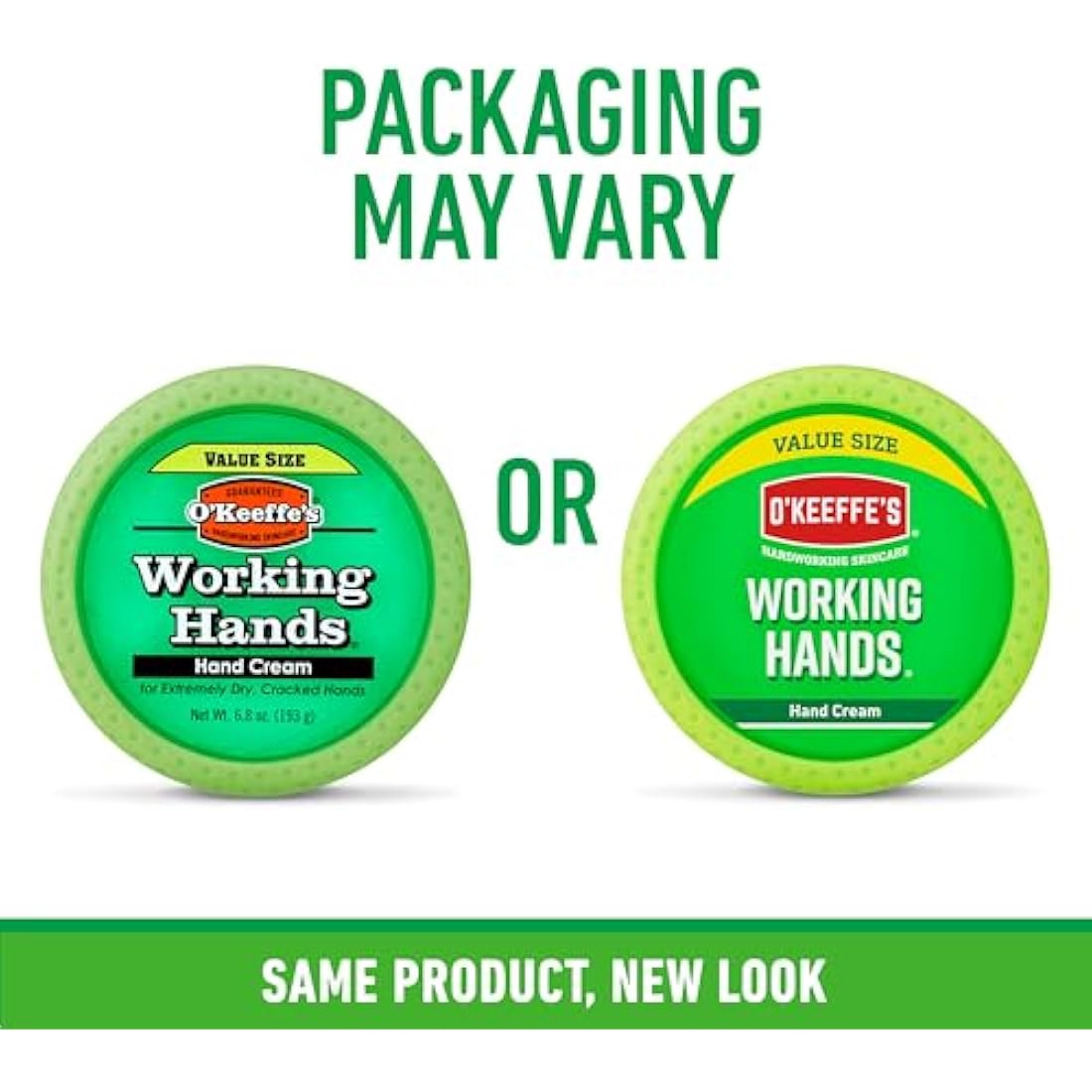 O'Keeffe's Working Hands Value Size Jar 193g (2 Pack) - Hand Cream for Extremely Dry, Cracked Hands | Instantly Boosts Moisture Levels, Creates a Protective Layer & Prevents Moisture Loss