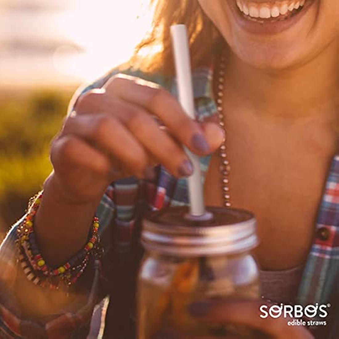 SORBOS Edible Straws, Assorted Flavors - Chocolate, Lemon, Lime, Strawberry, Sustainable, Allergen-free, Gluten-free, 100% Biodegradable (200 Straws)