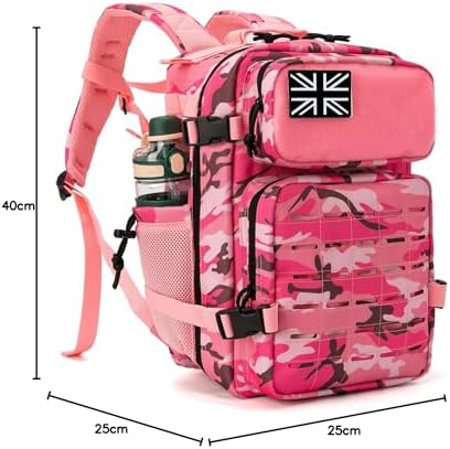QT&QY Military Tactical Backpacks for Men Army Molle Daypack 25L/35L/45L Lage 3 Day Bug Out Bag Camping Hiking Rucksack with Bottle Holder