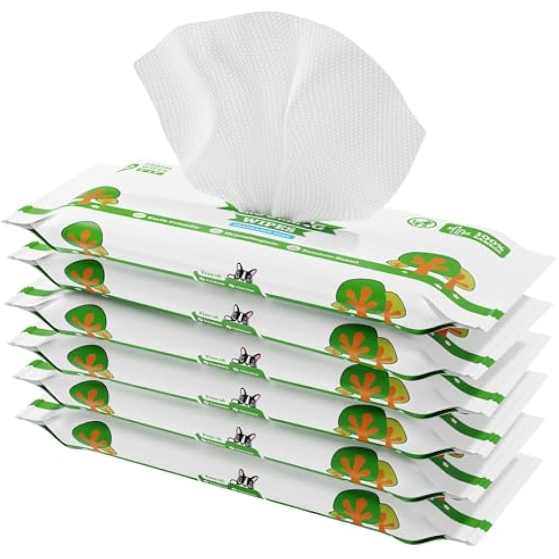 Pogi’s Dog Wipes Travel Pack – Plant-Based, Hypoallergenic Wipes for Dogs and Puppies – Fragrance Free, 120-Count