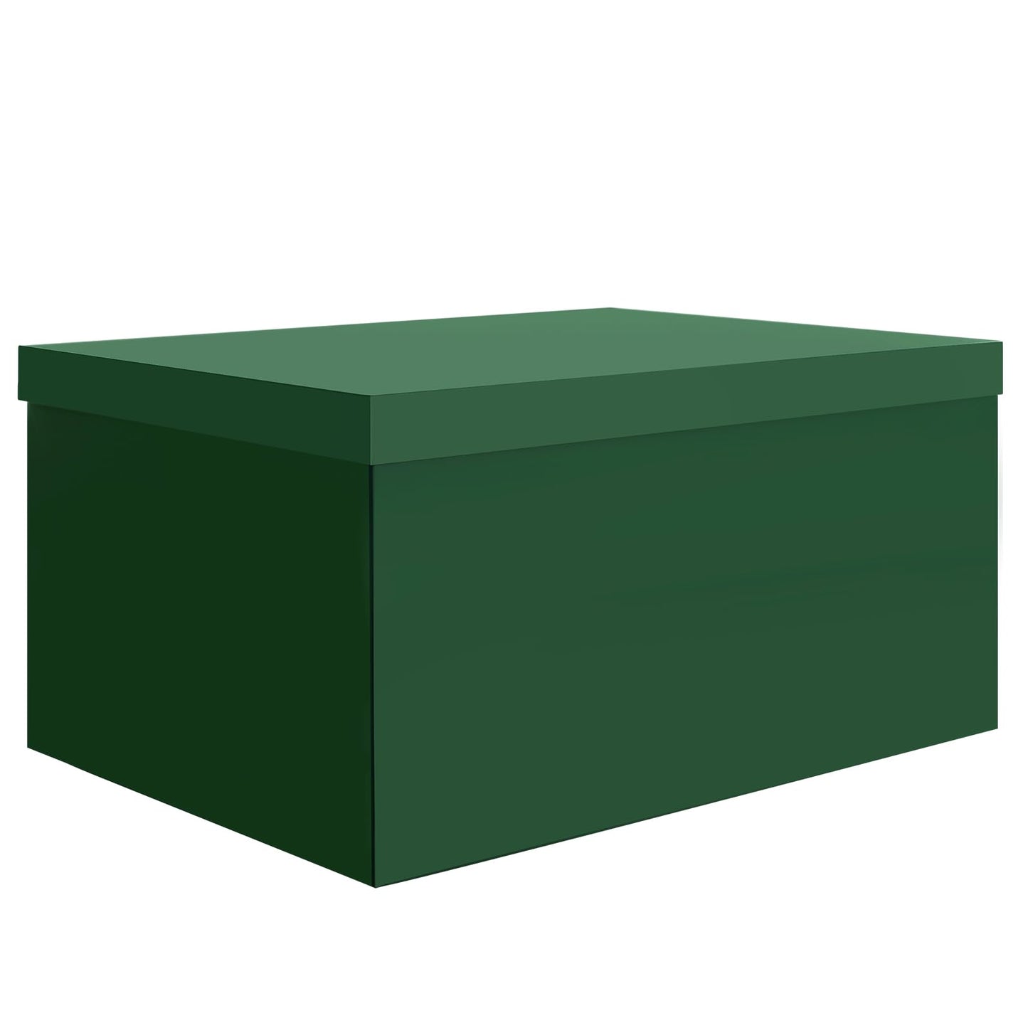 KISPATTI Storage Box, Green Storage Boxes with Lids 38 x 28 x 19 cm Large Storage Box with Ribbon Cardboard Storage Boxes for Home Bedroom Living