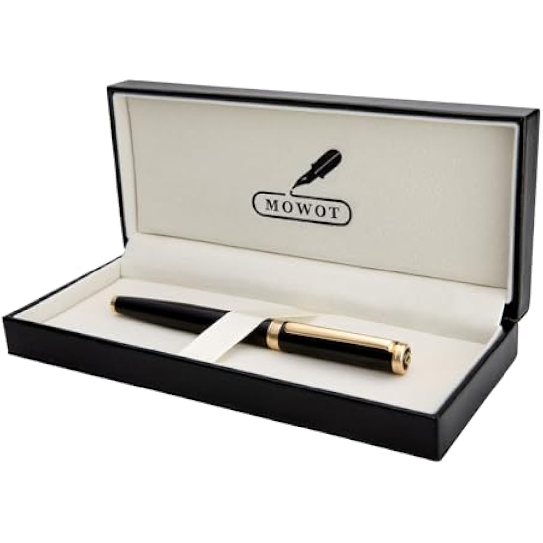 Black Fountain Pen,Stunning Luxury Pen,24K Gilded Nib(Fine),Gorgeous 24K Gold Finish,German Schneider Ink Converter,Trustworthy Pen Gift for Men&Women-Elegant, Reliable,Nice Pen for Writing