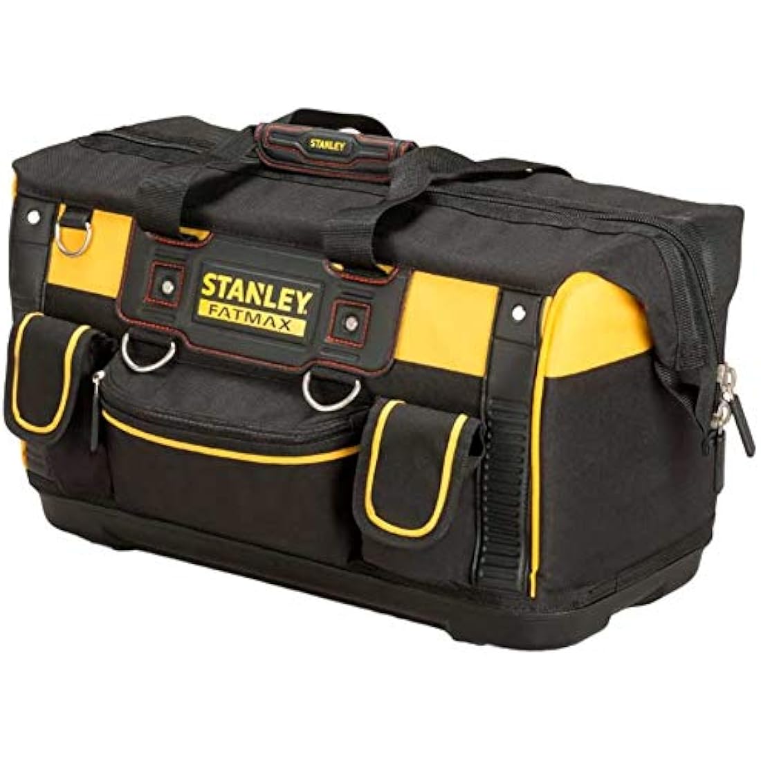 STANLEY FATMAX Open Mouth Rigid Tool Bag with Storage Compartment, Multi-Pockets Storage Organiser, 20 Inch, FMST1-71180 , Black