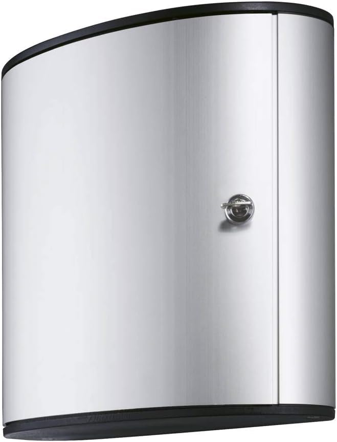 Durable Key Safe Box 54 - Wall Mounted Lockable Cabinet - Holds up to 54 Key Clips - Includes Secure Lock - Aluminium and Includes 6 Key Clips