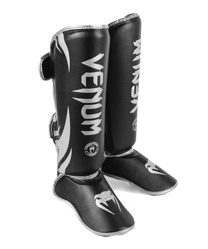 Venum, Challenger Standup Shin Guards, Men's, XL, Black/Silver