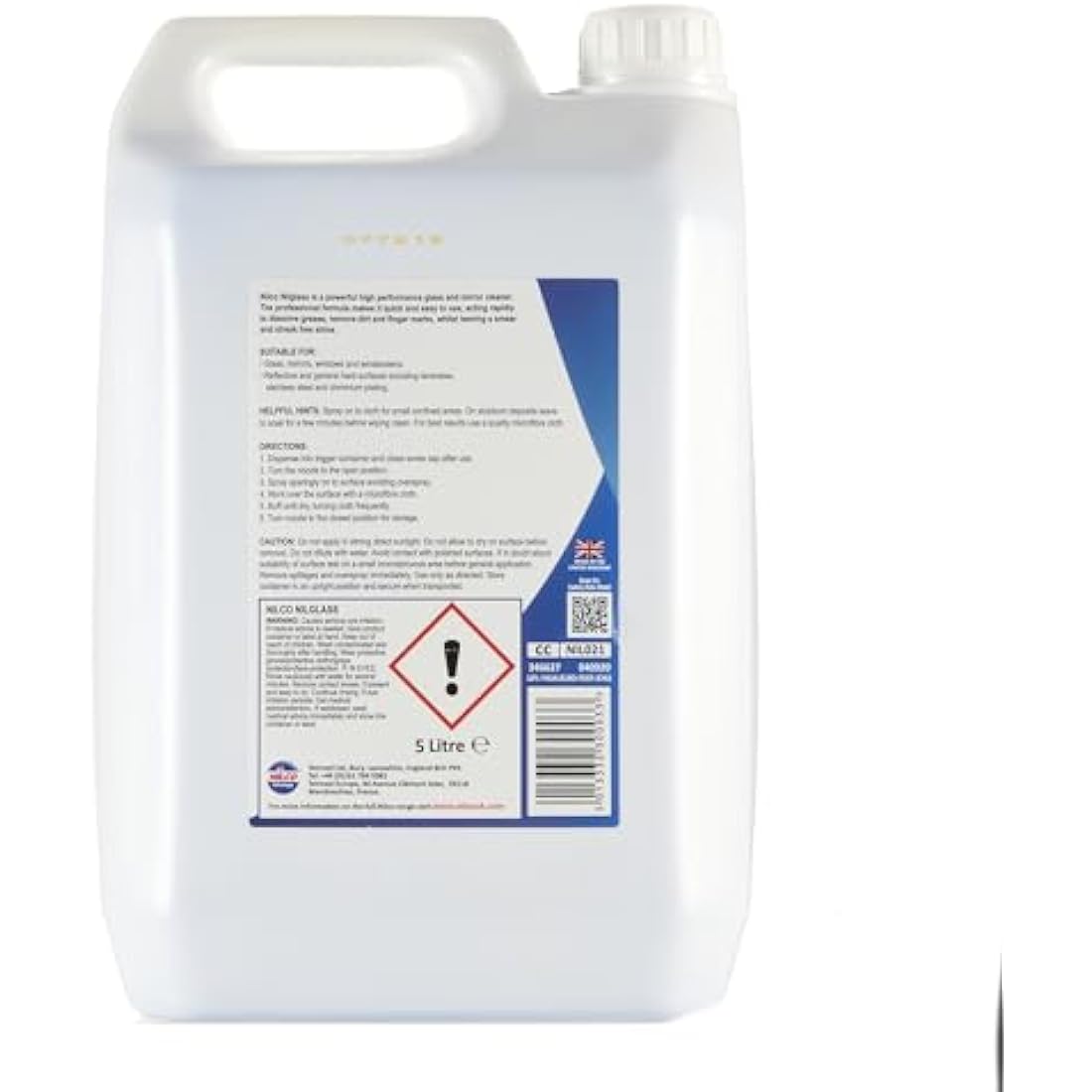 Nilco Nilglass Professional, H3 Glass & Mirror Cleaner, 5 L