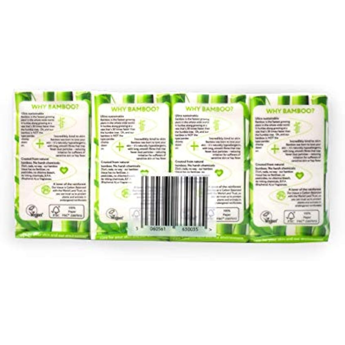The Cheeky Panda – Bamboo Pocket Tissues | Bulk Box of 96 Packs (10 Tissues per Pack) | Hypoallergenic, Eco-Friendly, Super Soft, Strong & Sustainable