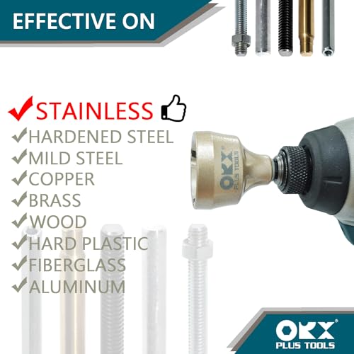 ORX PLUS TOOLS PO-045-TORXPLUS Tools Deburring External Chamfer Tool, Tungsten Blade, Deburring Drill Bit, Remove Burr Tools for Fit 1/8 inch-3/4 inch(3mm-19mm)