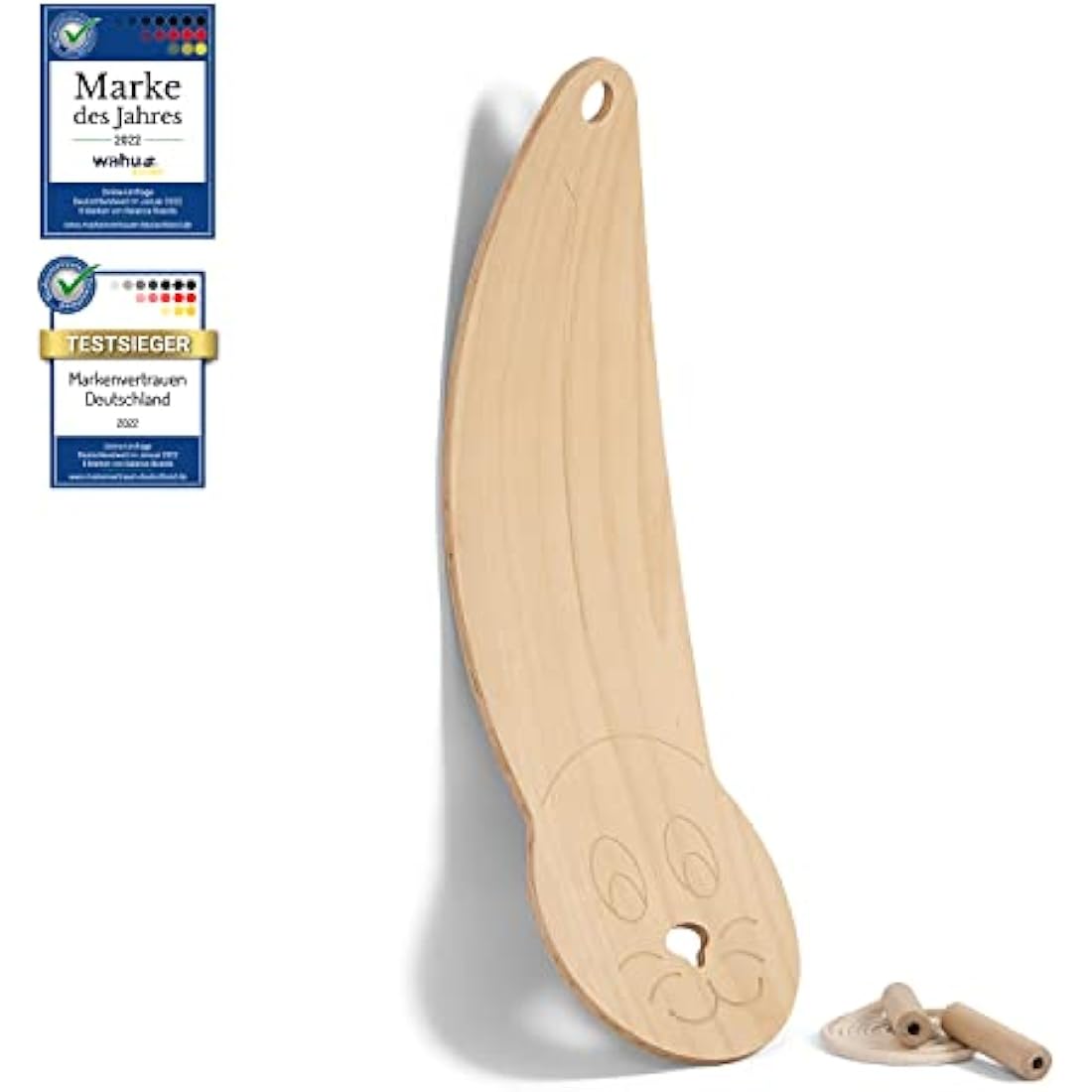 WAHU Board - Balance Board with Unique Rocker Shape Including Cork Roll - Surf Balance Board (100% Wood) | Balance Board Wood | 100% Fun Guaranteed