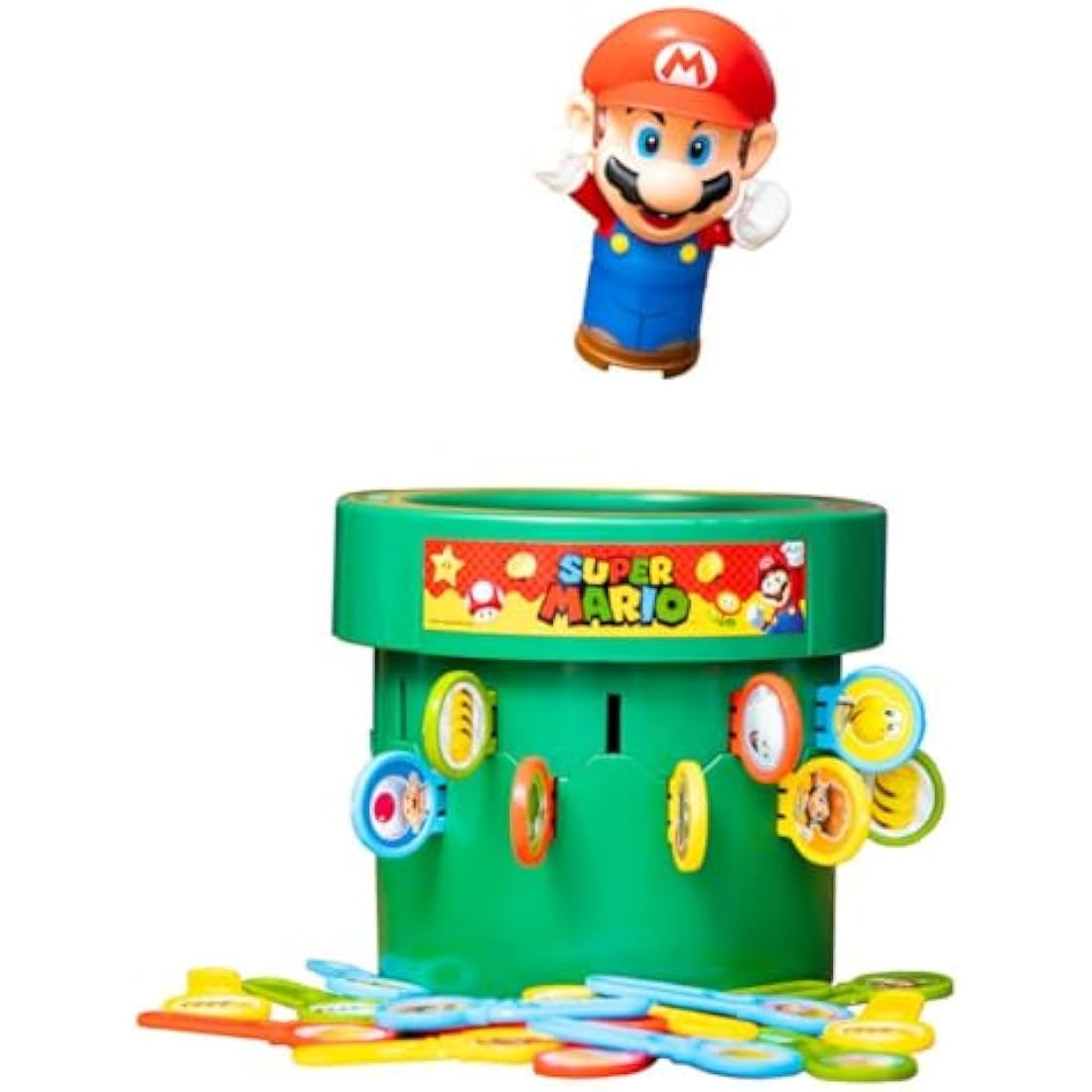 TOMY Pop Up Super Mario Board Game, 2-4 Players | Boys & Girls Aged 4+ | Family & Preschool