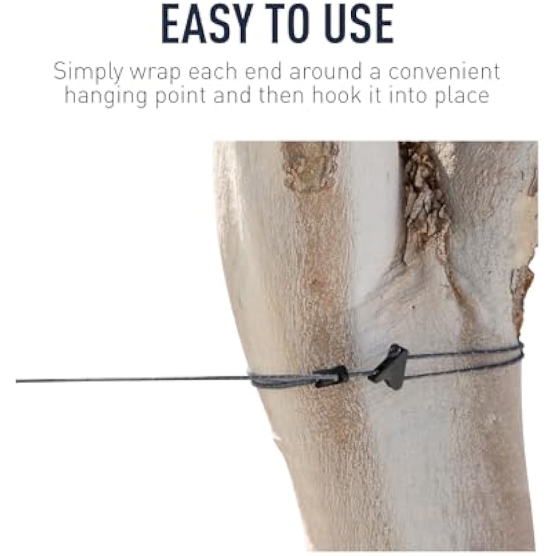 Sea to Summit - Lite Line Clothesline 3.5m - No Pegs Needed - Tiny & Compact - Dual Reflective Cord With Beads - For Backpacking & Camping - Black - 25g
