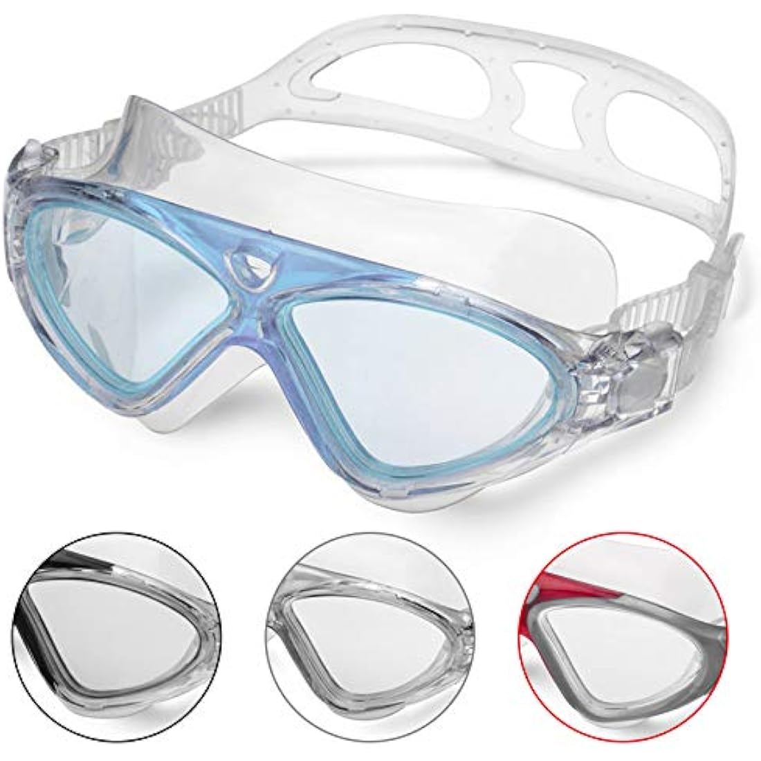 Swimming Goggles for Adults and Kids,Anti Fog No Leakage Clear Vision UV Protection Comfortable,Professional Swim Goggles for Men Women Boys Girls Children