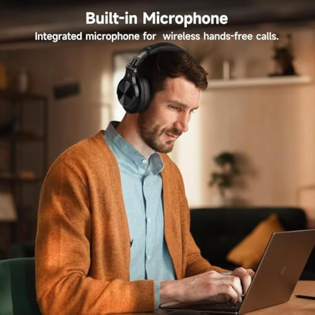OneOdio A70 Bluetooth Headphones Over Ear, 72 Hrs Playtime, Monitor Level Stereo Sound Quality, Foldable Wireless＆Wired DJ Headphone, Professional Studio Headphones for DJ/TV/PC/Phone