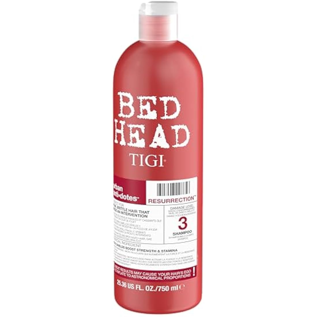 Bed Head by TIGI - Urban Antidotes Resurrection Shampoo - Ideal for Damaged Hair - 750 ml
