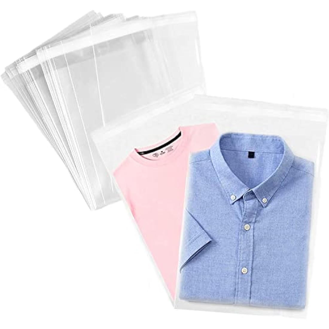 Sabco - 100 Clear Display Bags- Cello Bags OPP- Self Seal Cellophane For Presentation - Food Safe -10 Sizes - Ideal For FBA Cards Envelopes Pictures (12 x 16")