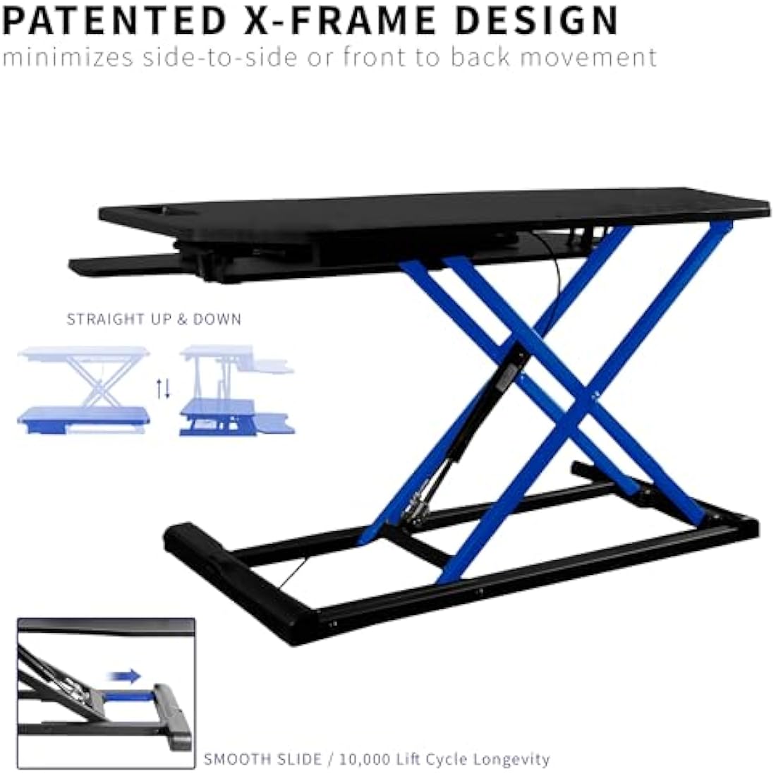 VIVO Extra Wide Corner Height Adjustable 97 cm Stand up Desk Converter, Sit Stand Tabletop Dual Monitor and Laptop Riser Workstation, Black, DESK-V000KL