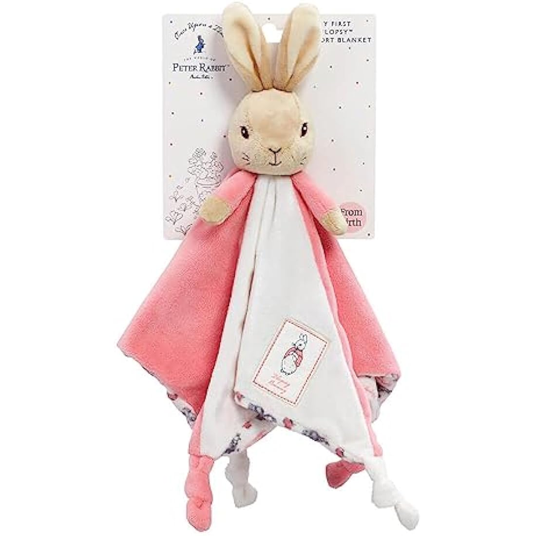 Official Beatrix Potter Flopsy Bunny Comfort Blanket - Peter Rabbit Soft Toy Comforter