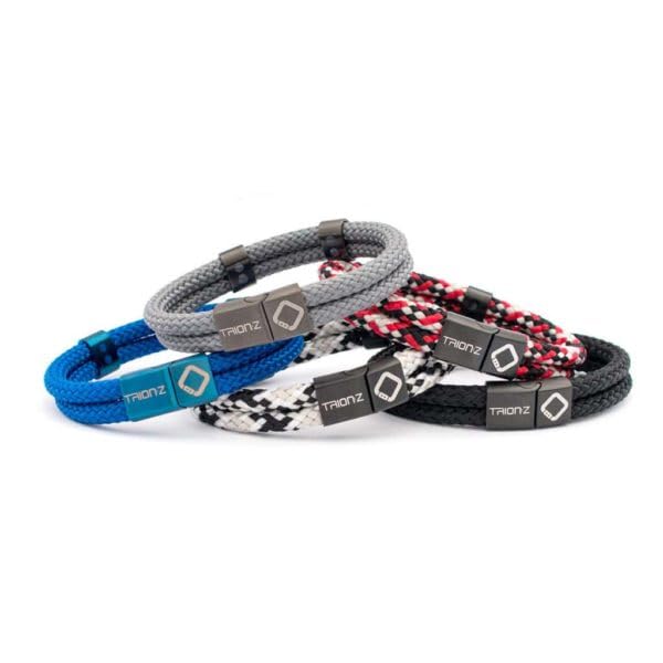 TRION:Z Zen Loop Duo Magnetic Bracelets for Women & Men Wristband Featuring Patented ANSPO Technology Unisex Bracelet (Large, Indigo Blue)