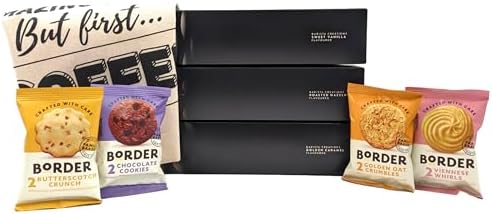 Coffee Pod Variety Pack for Nespresso Vertuo Machine - Sweet Vanilla, Roasted Hazelnut, Golden Caramel - 3 Boxes (30 Pods) Bundled with Border Biscuits and Reusable Tote Bag