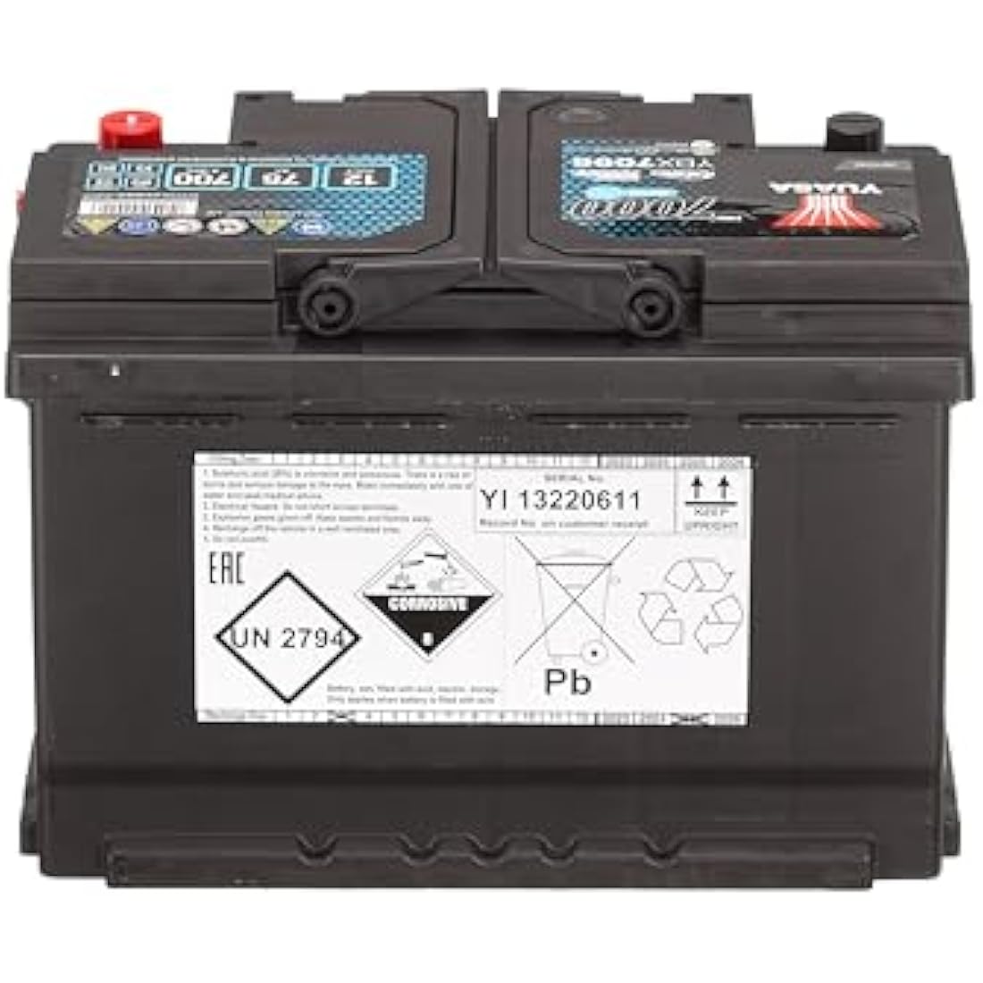 Yuasa YBX7096 12V 75Ah 700CCA EFB Maintenance Free Start Stop Car Battery