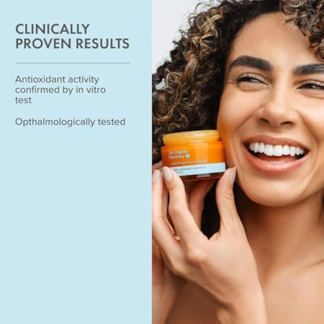 The Organic Pharmacy Carrot Butter Cleanser, 50ml - Balm-to-oil - Remove Impurities and Make-up - Rich in Beta Carotene - 99.8% Organic, 99.9% Natural