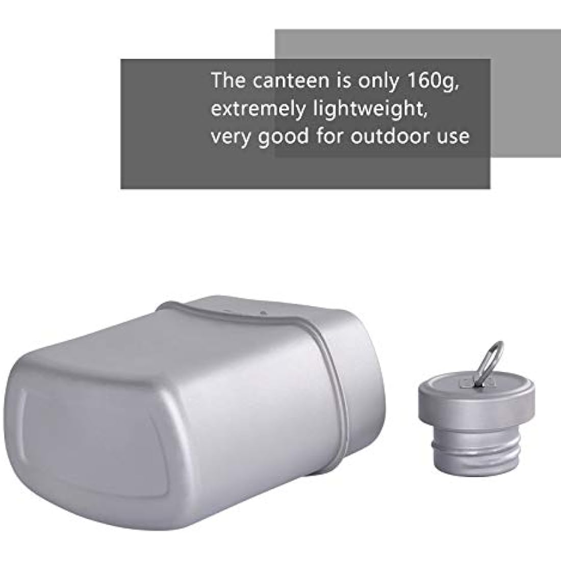 Boundless Voyage Titanium Military Canteen with Carry Bag Outdoor Camping Big Capacity Water Bottle Cup Pot Mess Kit 1100ml Ti15158A