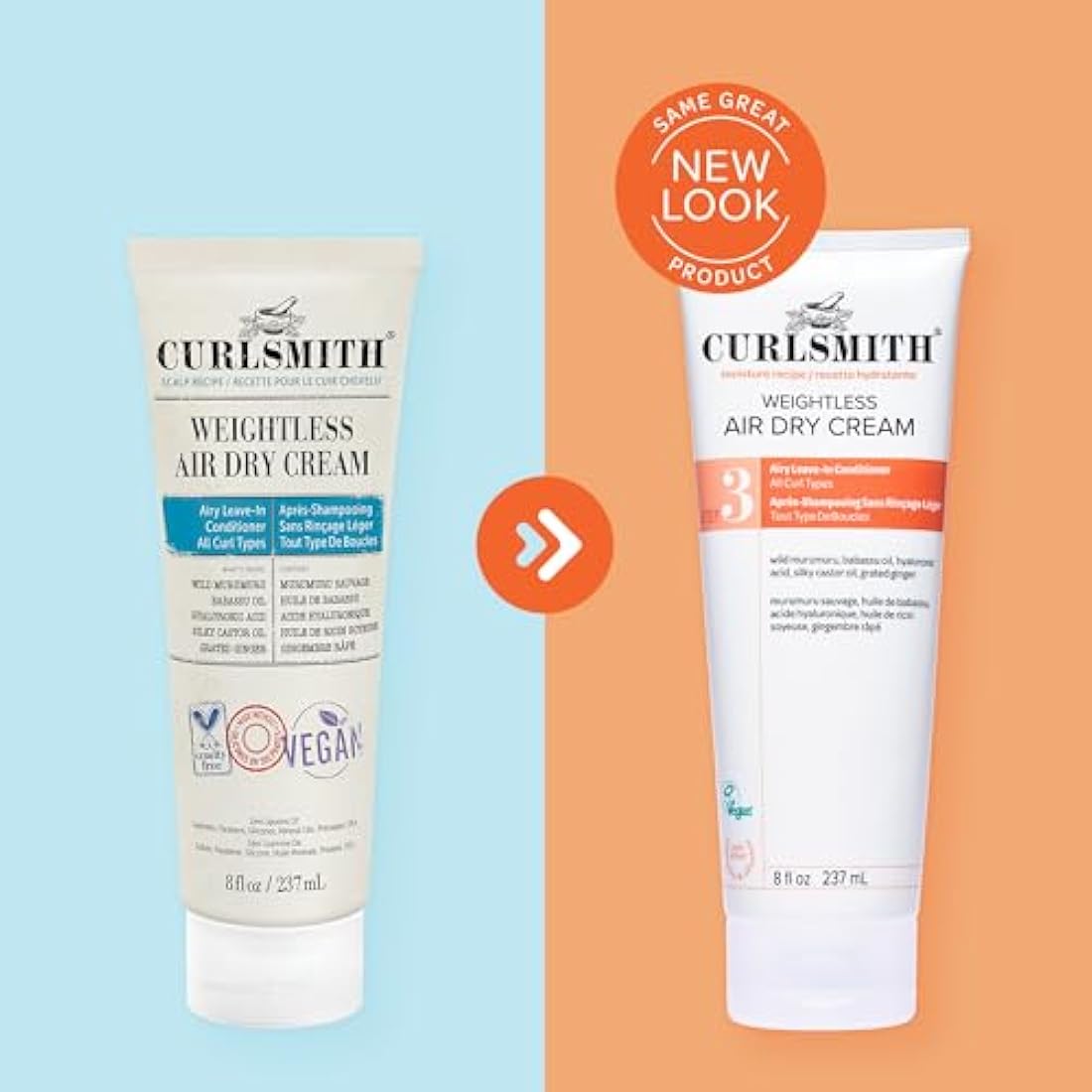Curlsmith - Weightless Air Dry Cream - Vegan Leave-In Conditioner for Any Hair Type, Smooths Hair (473ml)