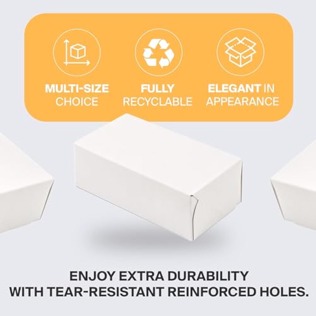 Packaging Hero 30 x 20 X 10 cm (aprox. 12" x 8" x 4") White Corrugated Cardboard Mailing Boxes, gift boxes, e-commerce box with free clear round stickers (9 pack)