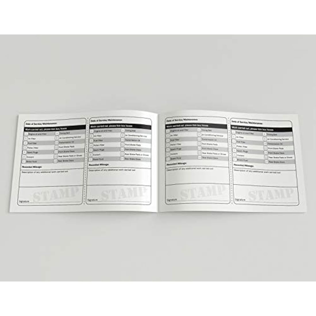 Blank Service History Book - Car Van Maintenance Replacement Vehicle Record Book - Pack of 5