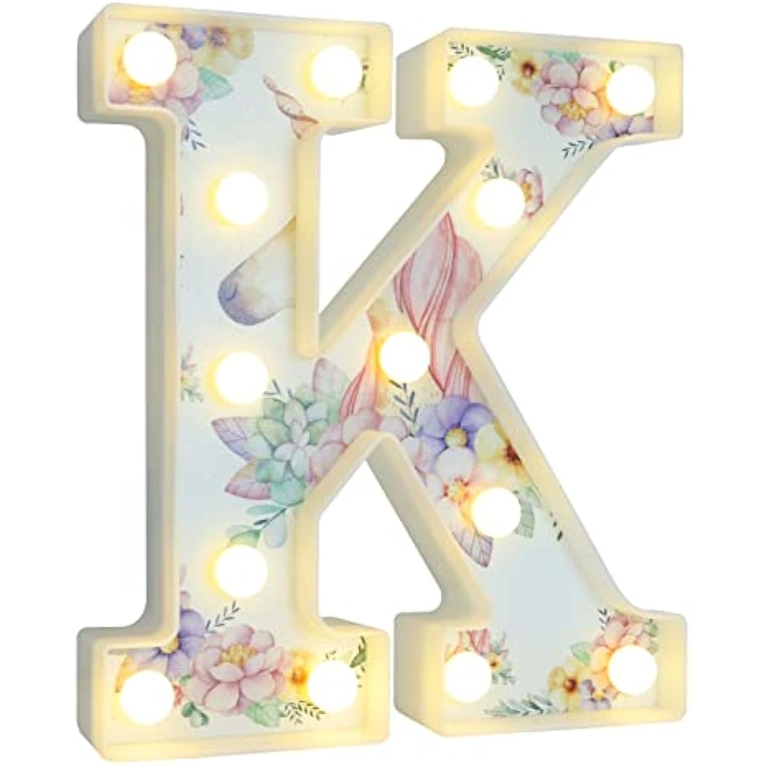 Vimlits Unicorn Light Up Letters, LED Letter Lights Warm White Alphabet Sign Unicorn Gifts for Girls Birthday Unicorn Party Decorations Bedroom Night Light Christmas Valentine Wall Table Decor - K