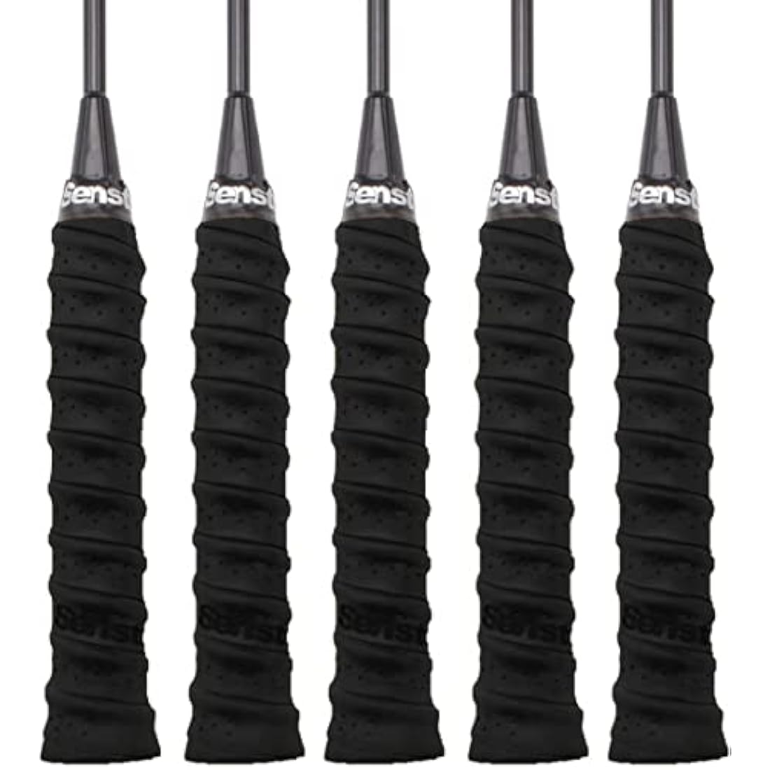 Senston PU Racquet Grip 5 Pack Tennis/Badminton/Squash Rackets Overgrip Anti Slip Perforated Super Absorbent Grips