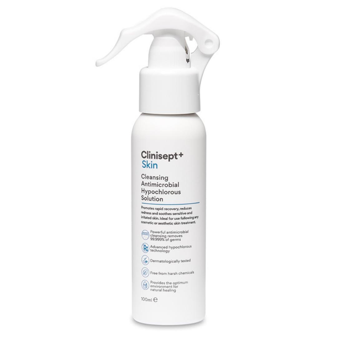Clinisept Skin Spray 100ml - High-Purity Hypochlorous Acid Spray - Professional Skin Cleanser for Post-Treatment Hygiene and Sensitive Skin Care -