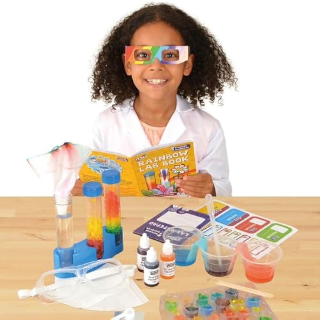 Galt Rainbow Lab - Explore & Discover Childrens Science Kit - 12 Science Experiments for Kids, Colourful Crystals - STEM Toys & National Curriculum Compatible - Gifts for Boys & Girls Ages 5 P