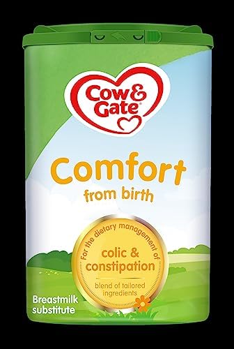 Cow & Gate Comfort Baby Milk Powder Formula, from Birth, 800 g (Pack of 4)
