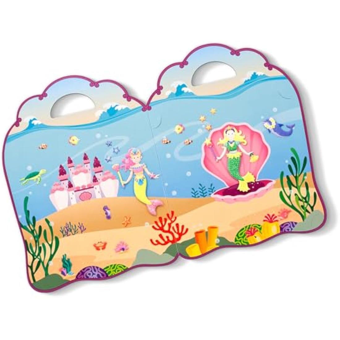 Melissa & Doug Mermaids Puffy Sticker Activity Book – 65 Reusable Stickers with Fold-Out Scenes – Creative Play for Kids Age 4 Plus - FSC Certified