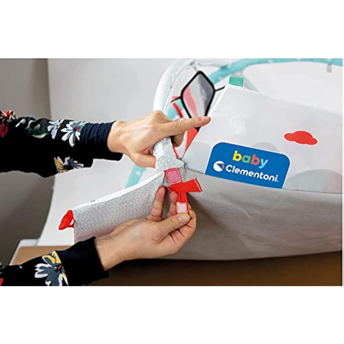 Clementoni 17319, Black And White Musical Play Mat For Babies With Soft Toys, 0 Months Plus