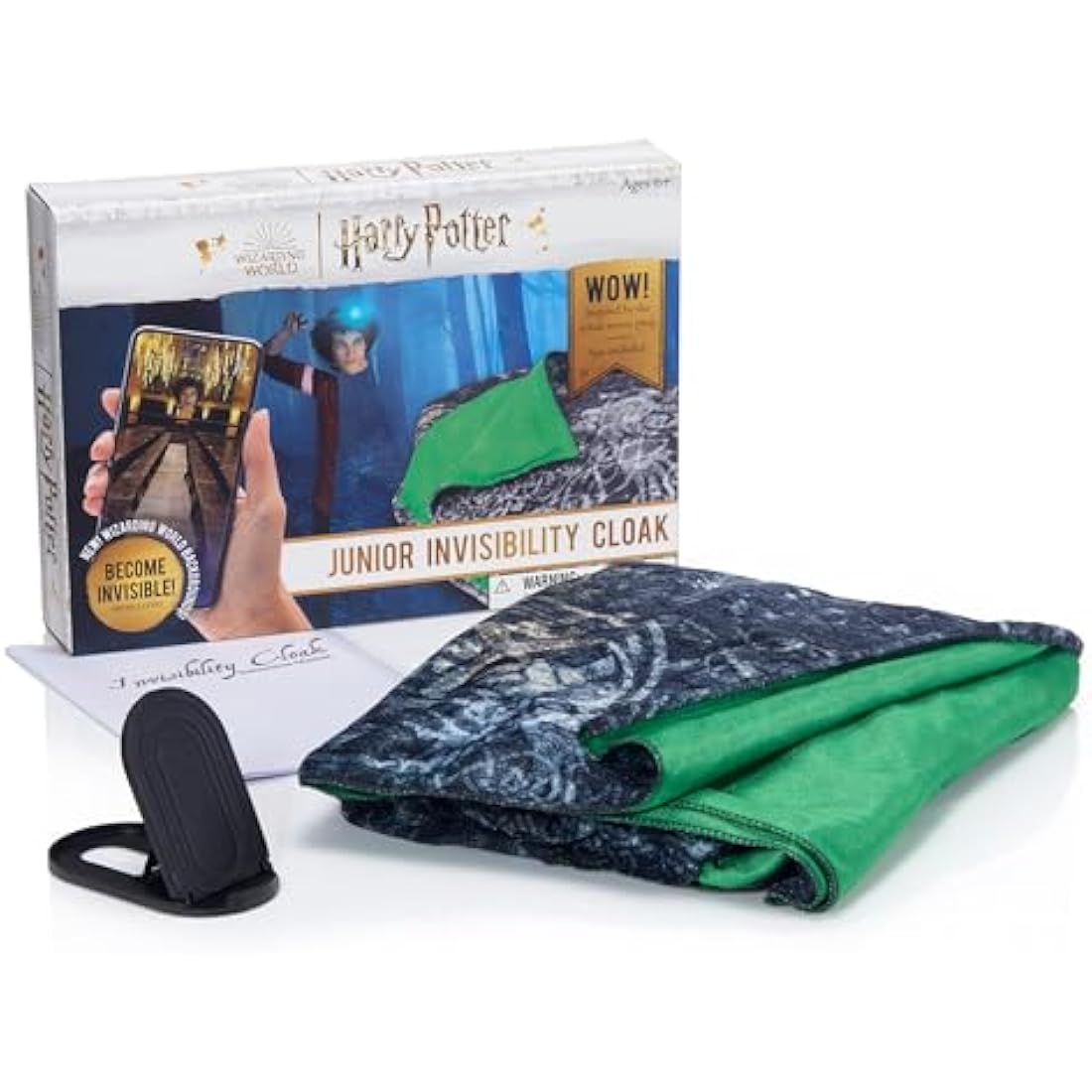 WOW! STUFF Harry Potter Real FX Junior Invisibility Cloak | Official Wizarding World Dress Up Cosplay Gifts and Toys | Role Play Cape and Costume Accessory for Harry Potter Fans, Girls and Boys