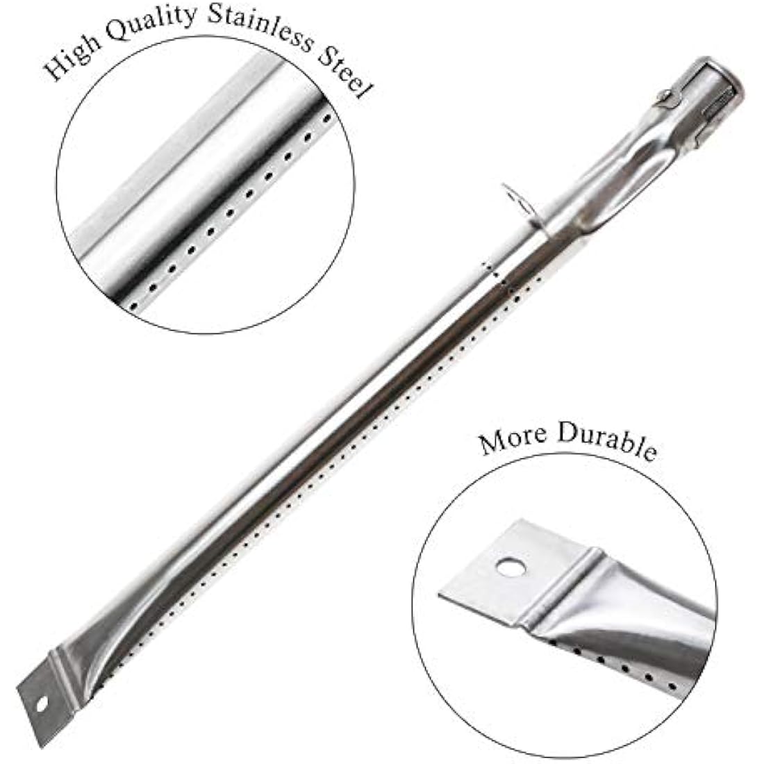 GFTIME 42cm Stainless Steel Burner for Outback, Swiss Grill, Enders Kansas SIK 4, Monroe Baujahr 2010, Napoleon Ultra Chef 430, Broil-master Gasgrill 6+1, Master Forge, Coobinox Flex, 4 Pack