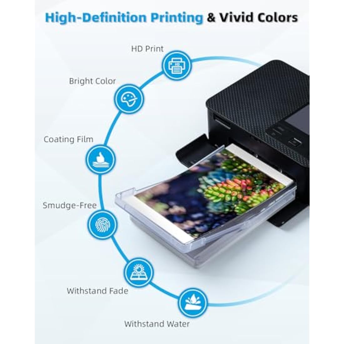 Airmall Replacement for Canon Selphy CP1500 KP-108IN Ink and Photo Paper Set for Selphy Photo Printer CP1500 CP1300 CP1200 CP1000 CP790, 3115B001(AA) 3 Color Ink Cartridge 108 Sheets Paper 100 x 148mm