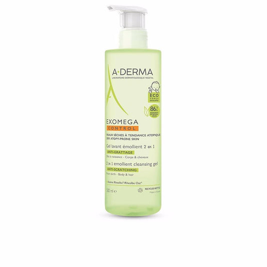 A-DERMA Exomega Control 2in1 Emollient Cleansing Gel Anti-Scratching 500ml
