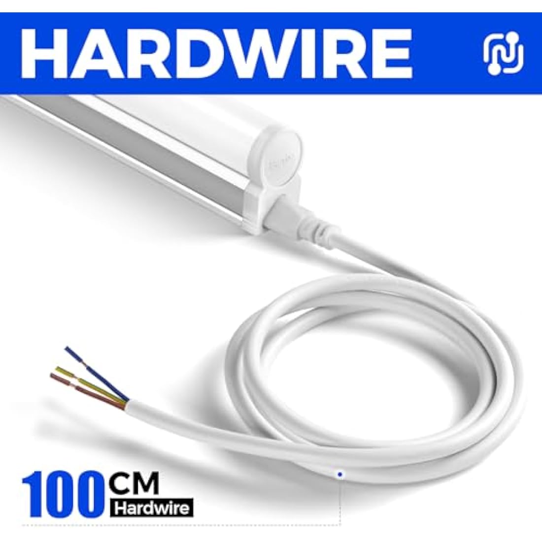 Barrina Led Batten Light 2ft, T5 1100lm 10W 6500K Super Bright White LED Garage Workshop Lighting,Wall and Ceiling Batten Lights 6-Pack