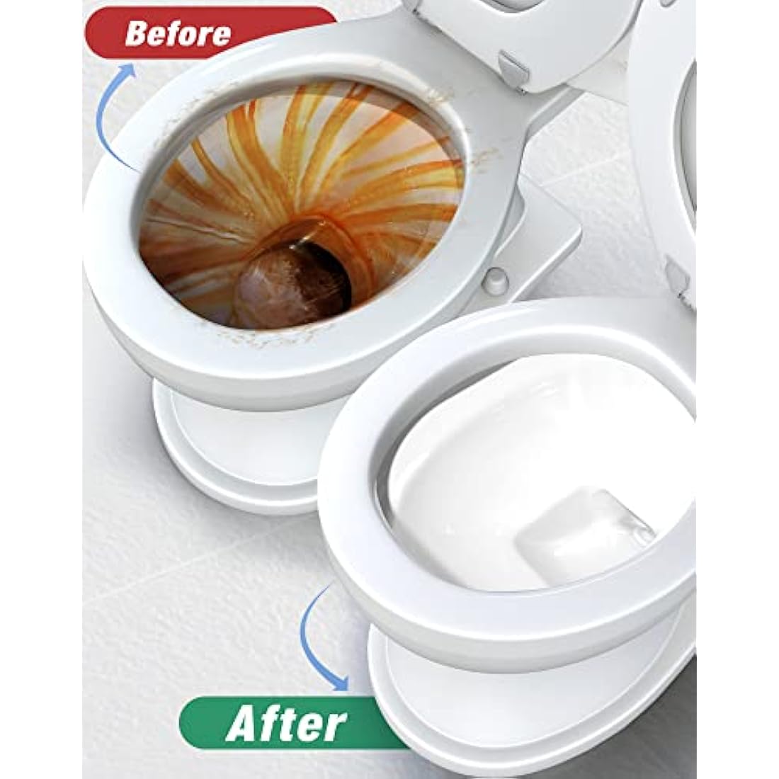 Maryton Pumice Stone with Handle for Cleaning Toilet Bowl Ring and Hard Water Stains Pack of 2 (White)