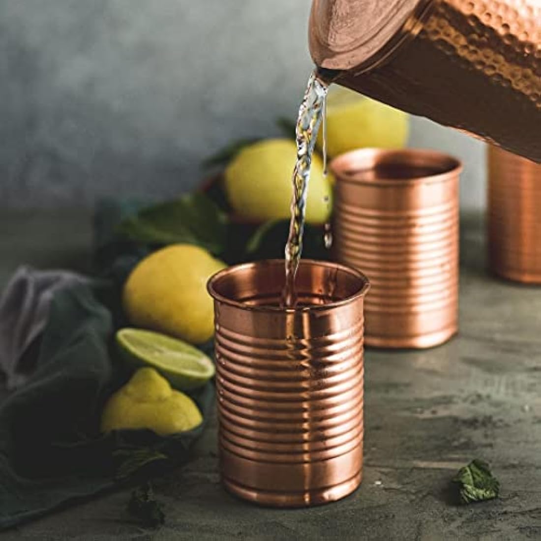 Kosdeg Copper Cocktail Tins Set of 2 12oz - Chosen by Professional Bartenders - Bean Tin Design - Perfect Copper Mug Bar Set for Better Drinks - Ice Cold in Seconds…