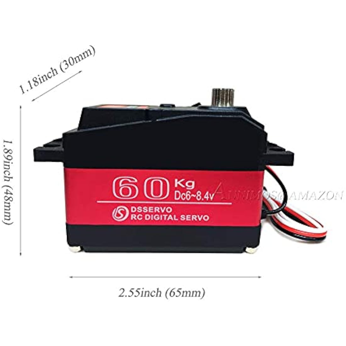 ANNIMOS 60KG Digital Servo 8.4V High Voltage Stainless Steel Gear Large Torque High Speed Waterproof 1/5 Baja Servos - 270 Degrees